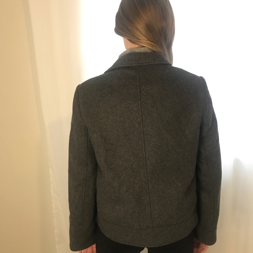 Izod Outerwear Wool Blend Motorcycle Jacket, Gray - Picture 9 of 16